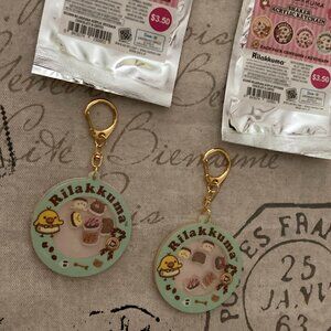 Rilakkuma Shaker Acrylic Key Chains "Chocolate and Coffee" Blind Packs Opened -2